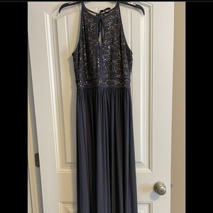 Gray/Blue Long Dress